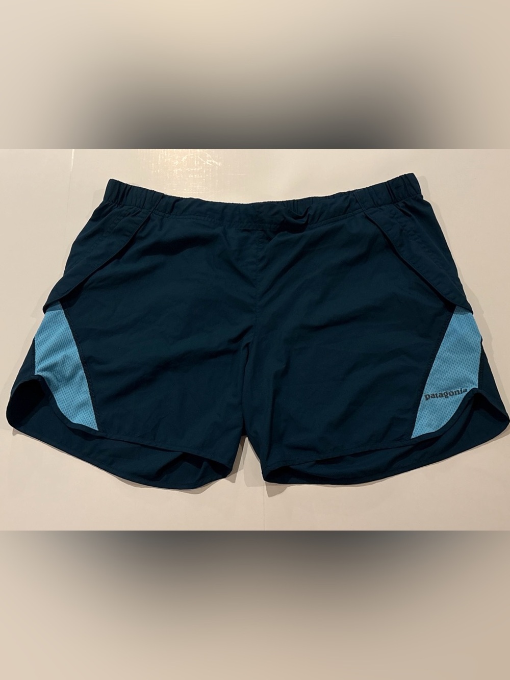 Women’s Patagonia Hiking Running Athletic Shorts Sz Large Blue